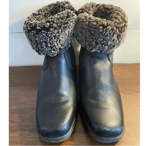 Women's Black Shearling Winter Boots